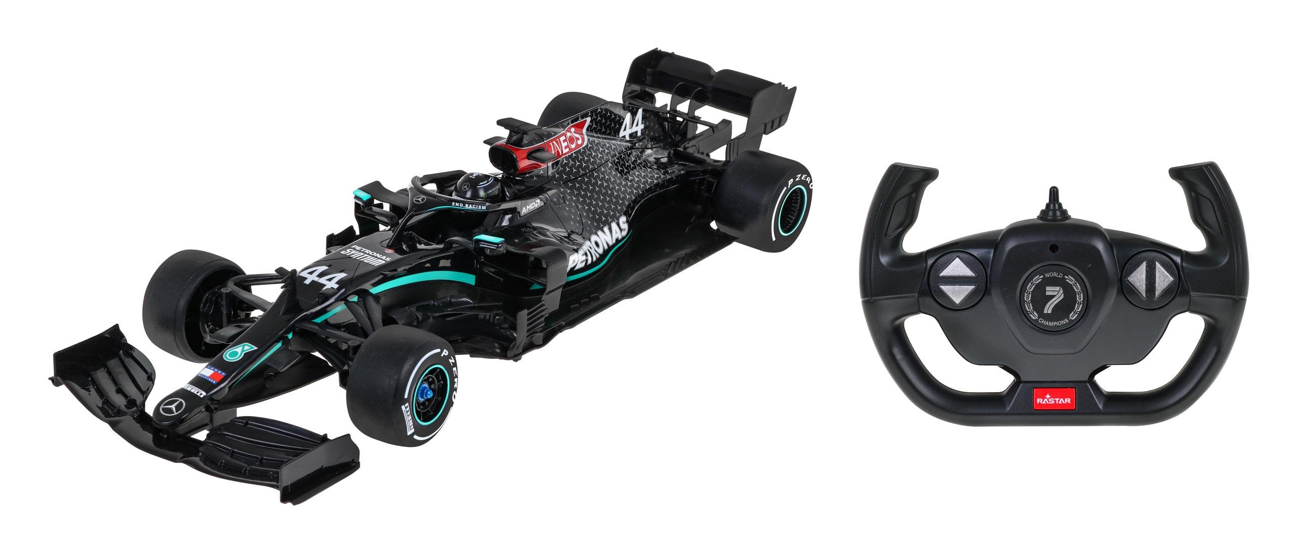 Автомобиль дистанционно управляемый Rastar гоночный Mercedes-AMG F1 W11 EQ модель 1:12
