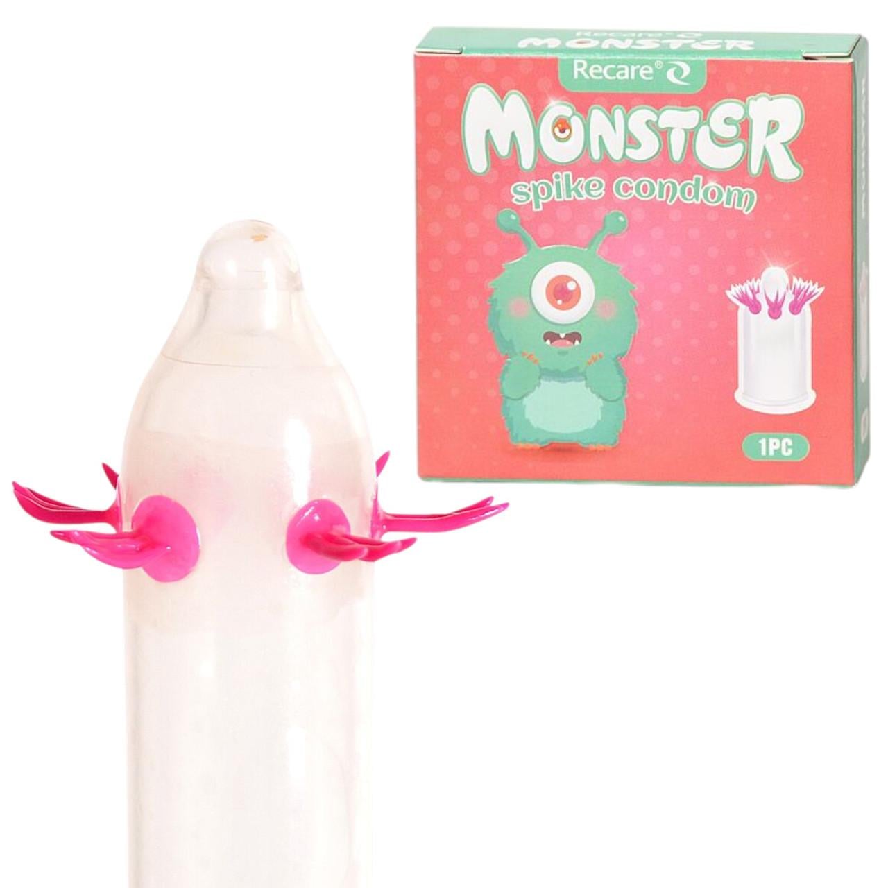 Насадка презерватив на член Recare із вусиками для посиленої стимуляції Monster Spike (2928862351)