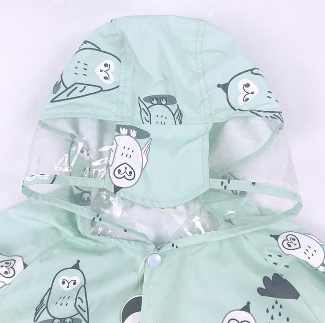 Дождевик детский/детский зонтик-трость/детские резиновые сапоги Enbihouse с узором совы Мятный - фото 15 Дождевик детский/детский зонтик-трость/детские резиновые сапоги Enbihouse с узором совы Мятный - фото 15