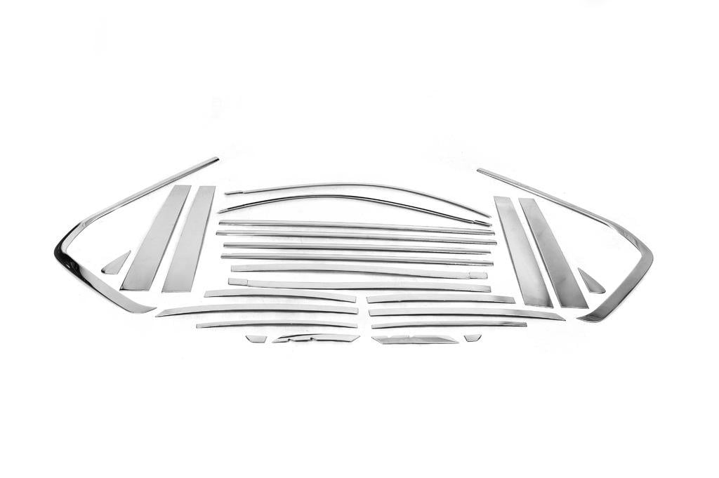 Полная окантовка стекол и на стойки 1234 Upgrade для Lexus LX570/450d нержавеющая сталь
