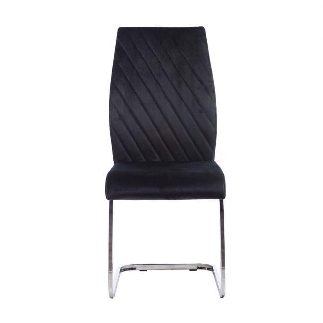 Стул обеденный Ветро S-118 995х430х580 мм Черный/Серебристый