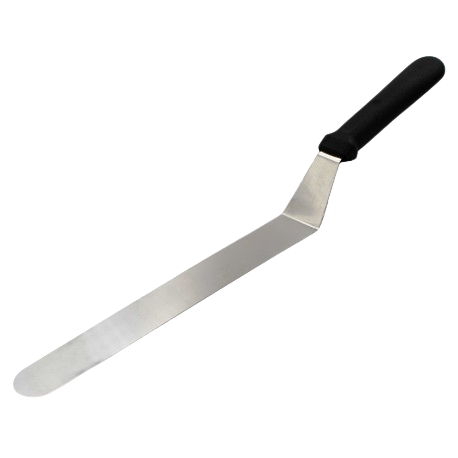 Шпатель кондитерський вигнутий Mallard Ferriere 320-165х35 мм Чорний (01451)