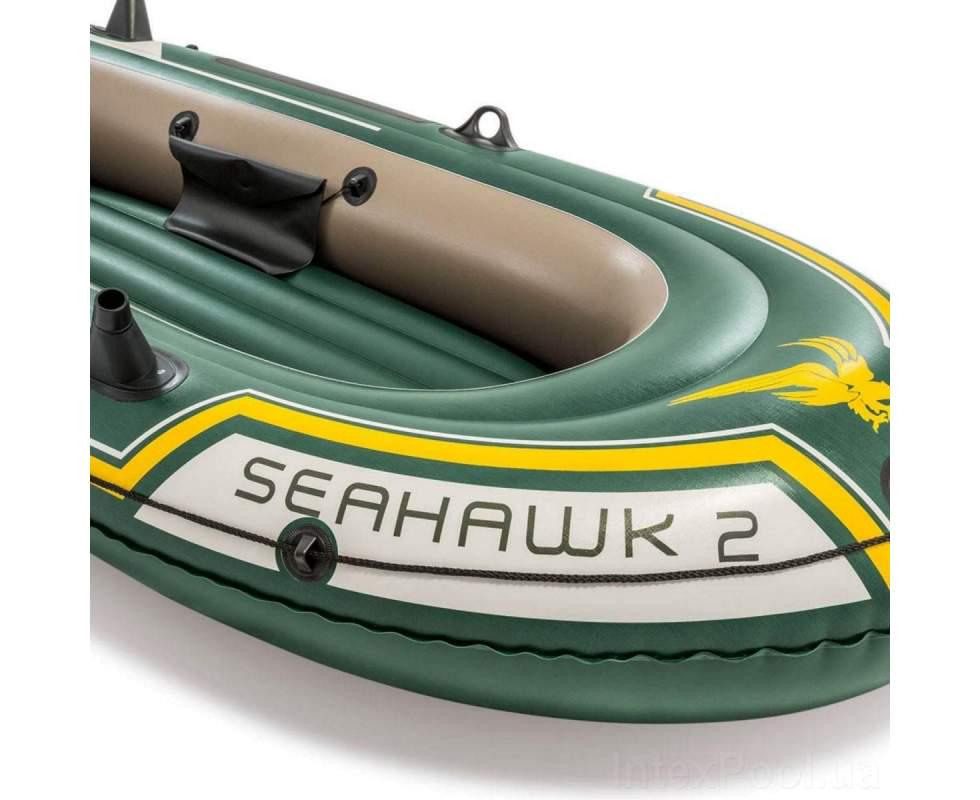 Човен надувний двомісний Intex Seahawk 2 Set з веслами/насосом 236х114 см (68347) - фото 3