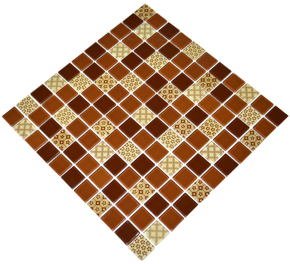 Керамическая мозаика Kotto Ceramica GM 4054 C3 300x300x4 мм/25x25 мм Brown d/Brown m/Structure - фото 2