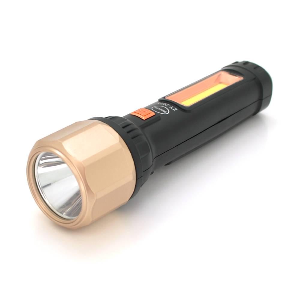 Ліхтар ручний ZHONGYONG ZY-2021 Solar LED CreeXPE/COB 2 режими/COB microUSB USB вихід IP40 175х50х32 мм (32203)