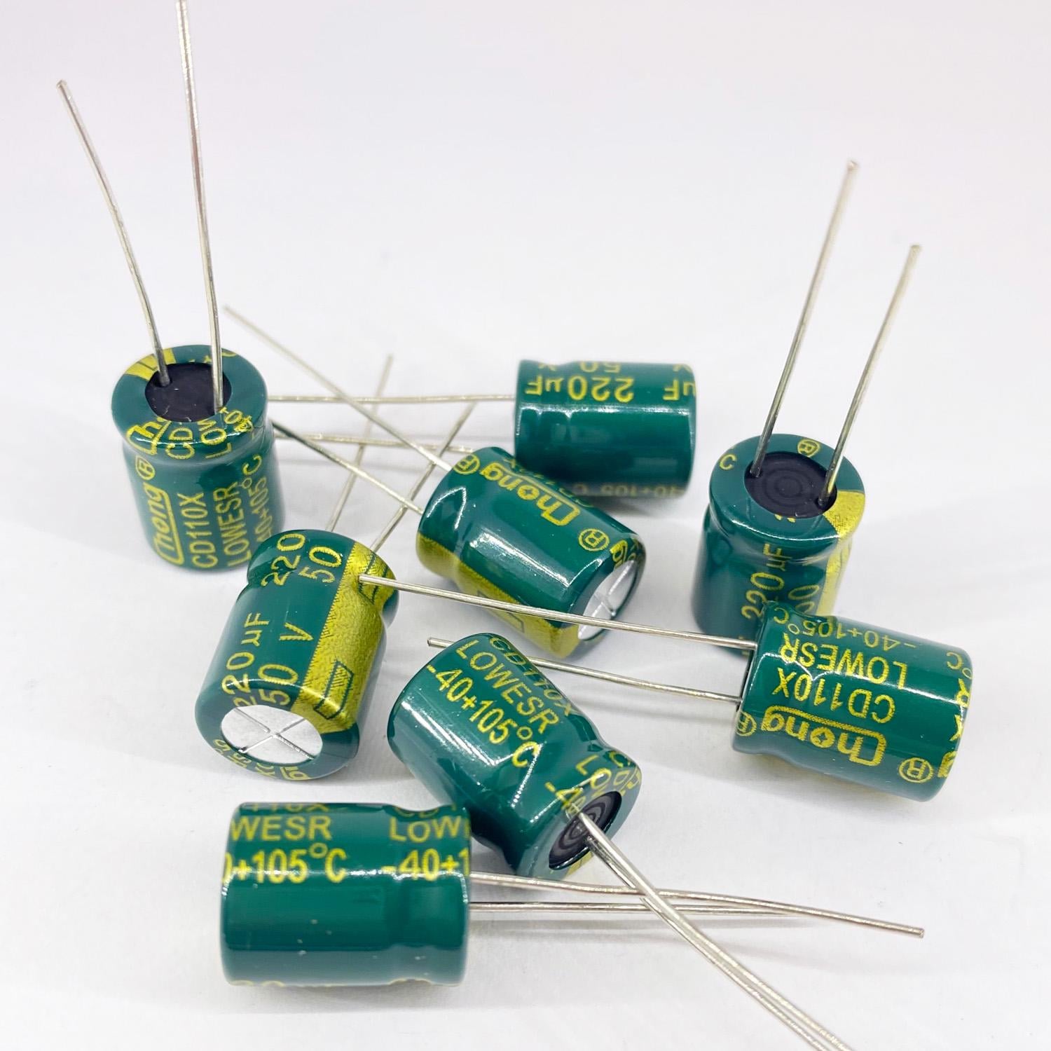 Электролитические конденсаторы ChongX 220 мкф 50V 10x13 мм 105 °C (5424)