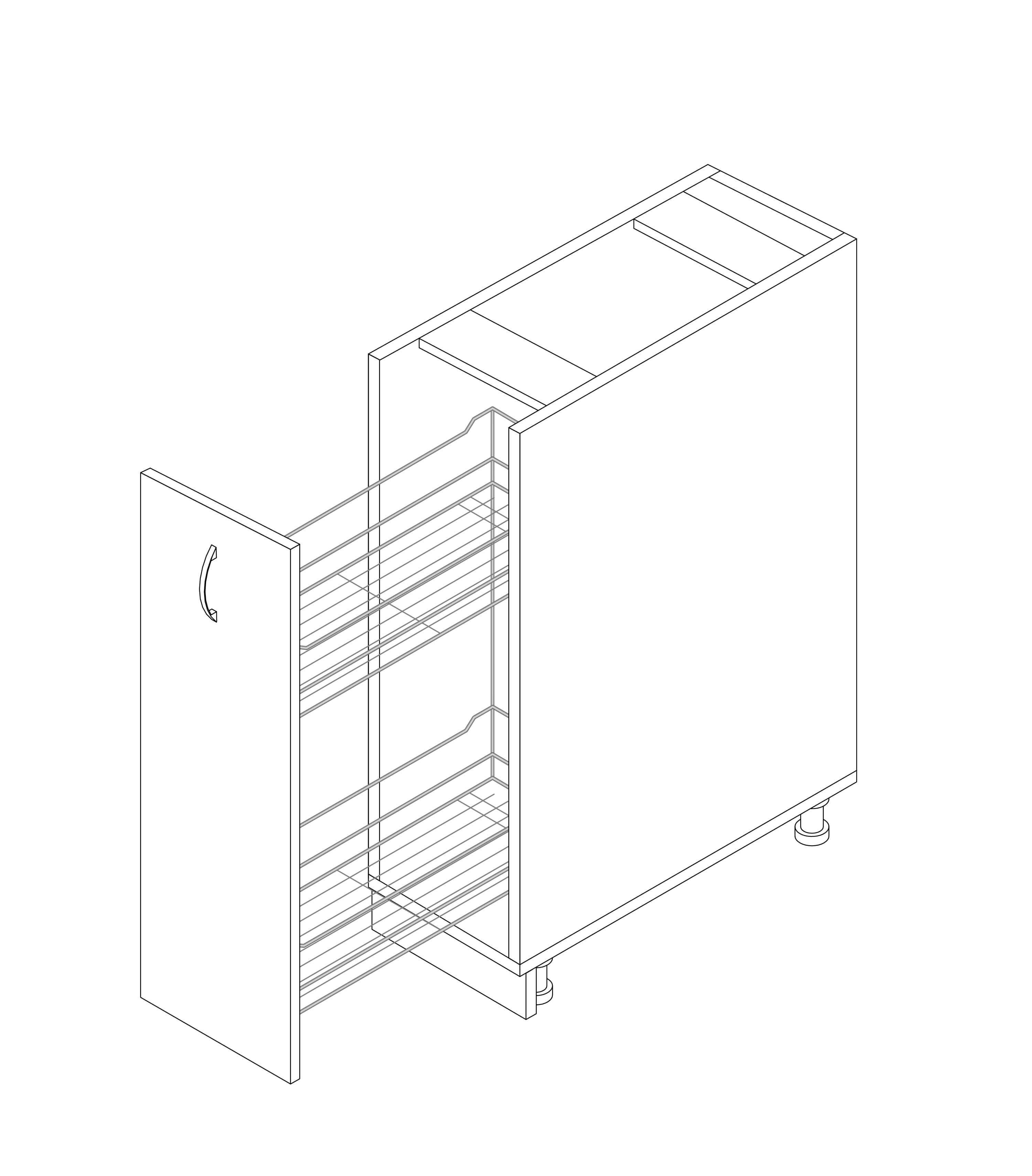 Тумба-карго МАКСІ-МЕблі 2 полиці 0,15 без стільниці Дуб трюфель/Білий гладкий (5102130) - фото 4 Тумба-карго МАКСІ-МЕблі 2 полиці 0,15 без стільниці Дуб трюфель/Білий гладкий (5102130) - фото 4