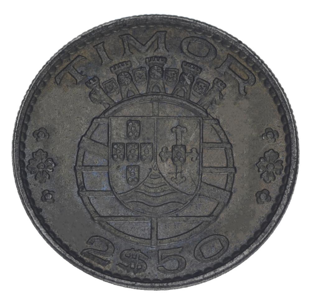 Коллекционная монета Тимор 2,5 эскудо 1970 F-VF (М20042)