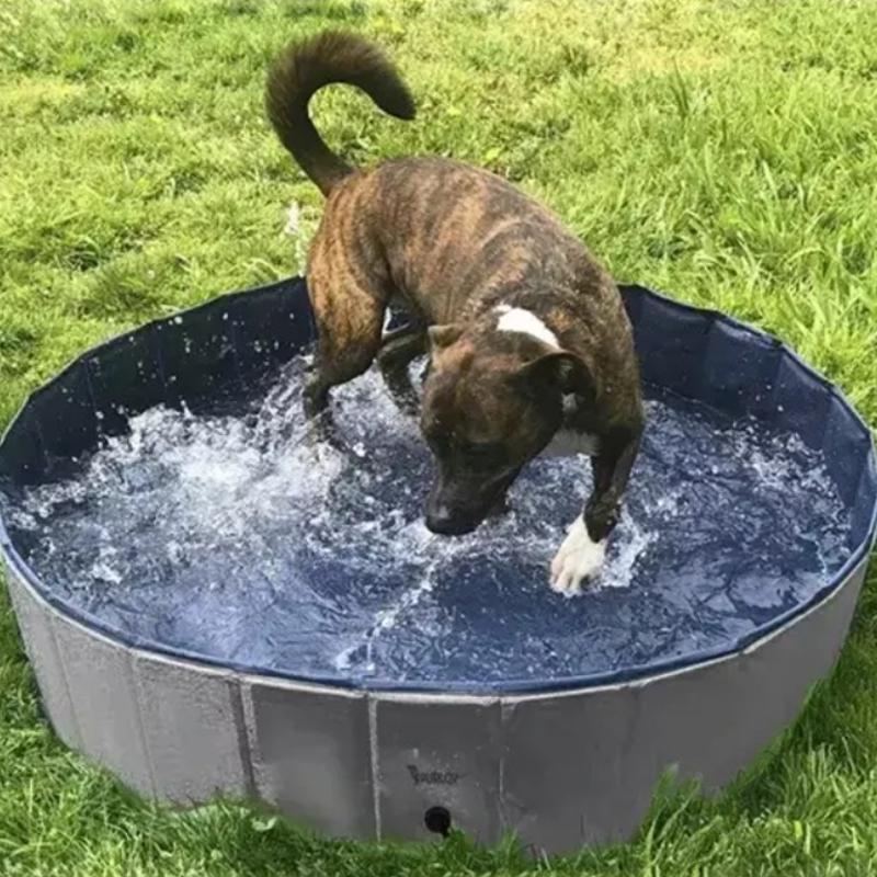 Бассейн-манеж складной Purlov для купания и охлаждения собак нескользящее дно 120х30 см (Purlov 23831) - фото 8
