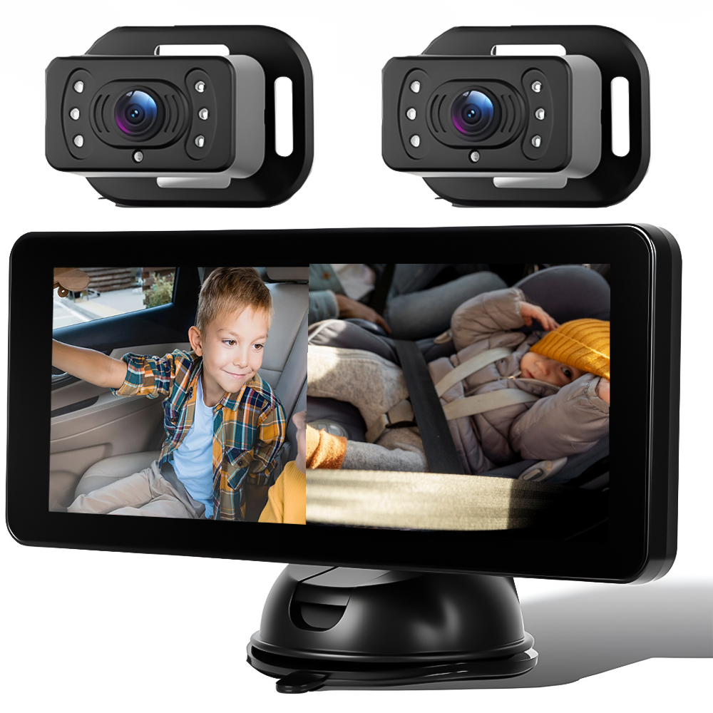 Автомобильная видеоняня Podofo A4215 с двумя камерами (28587415)