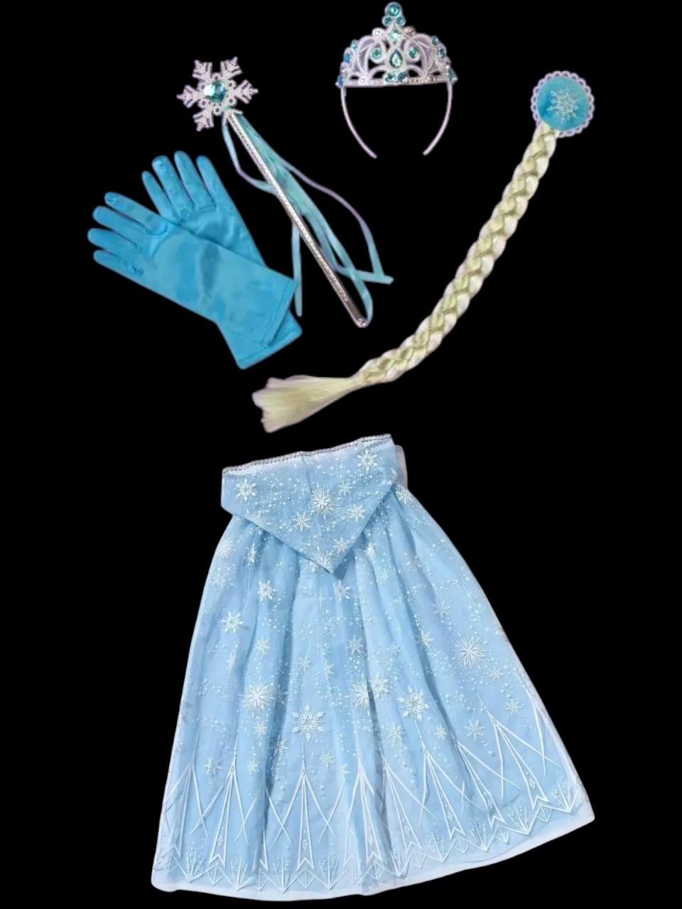 Набір аксесуарів Принцеси Ельзи коса/корона/чарівна паличка/рукавички/накидка (2817292511) - фото 6