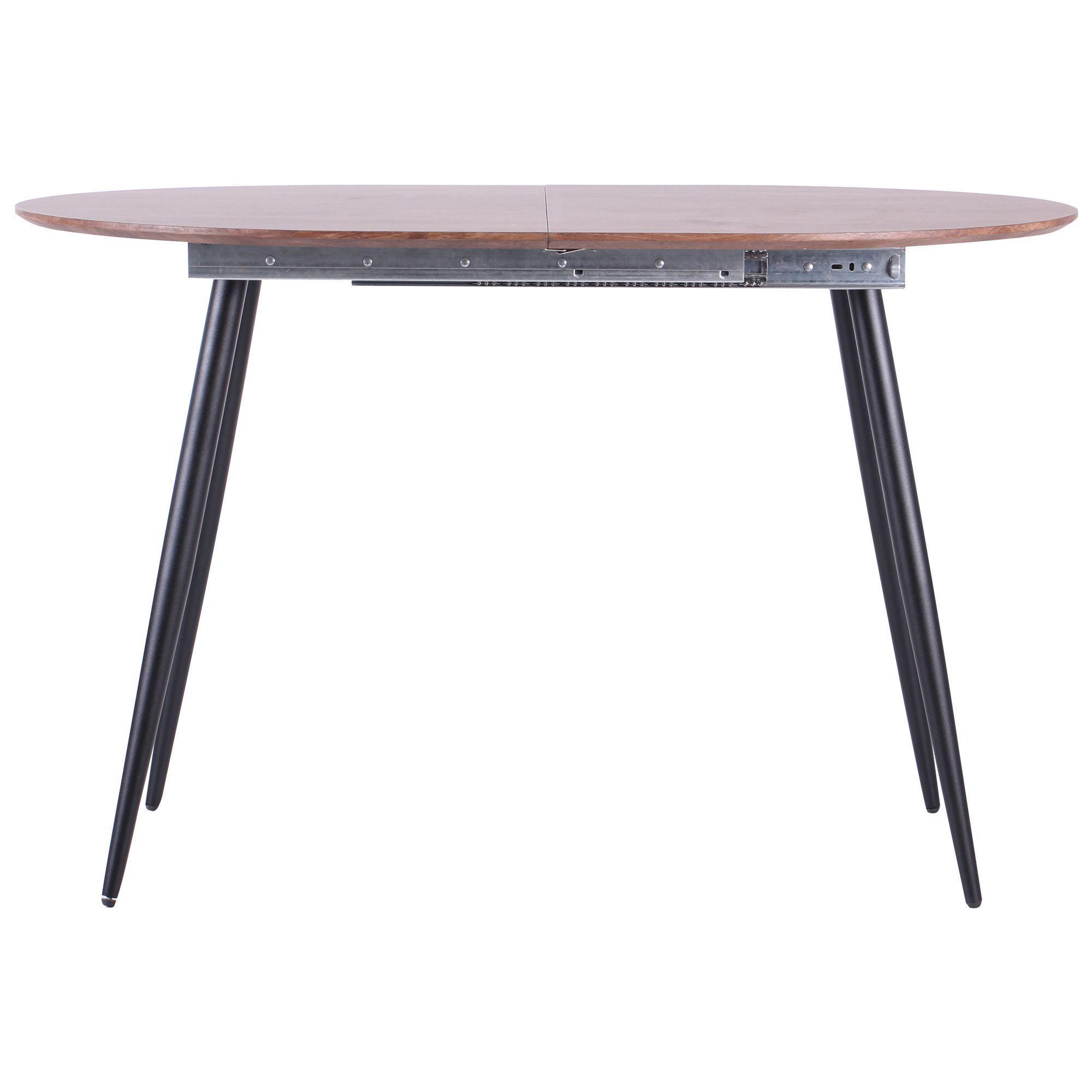 Стіл обідній AMF Nevada 770х1200+400х800 розкладний Чорний/Дуб - фото 2