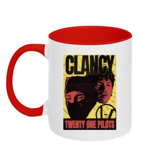 Чашка двухцветные Twenty One Pilots Music Clancy 320 мл Красно-белый (17852704-18-203984)