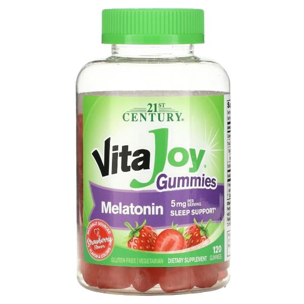 Мелатонин для сна 21st Century VitaJoy Melatonin Gummies 5 мг 120 Gummies Strawberry (000027338)