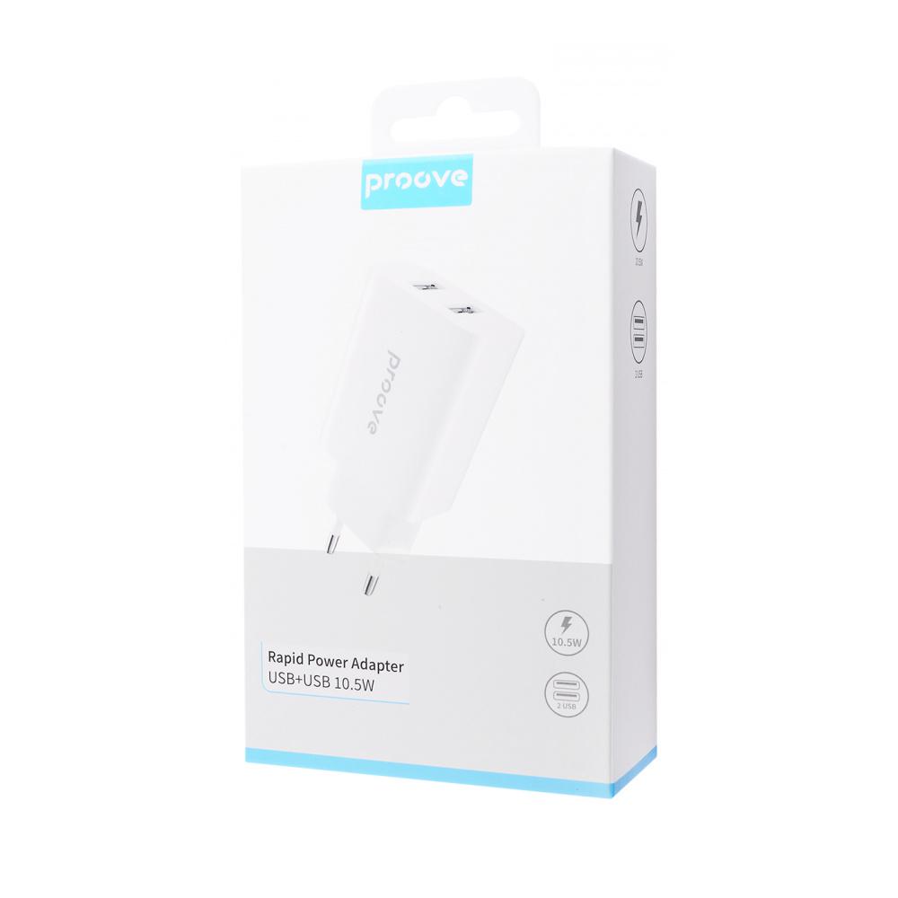 Зарядное устройство сетевое Proove Rapid 10,5W 2USB White (34914) - фото 8