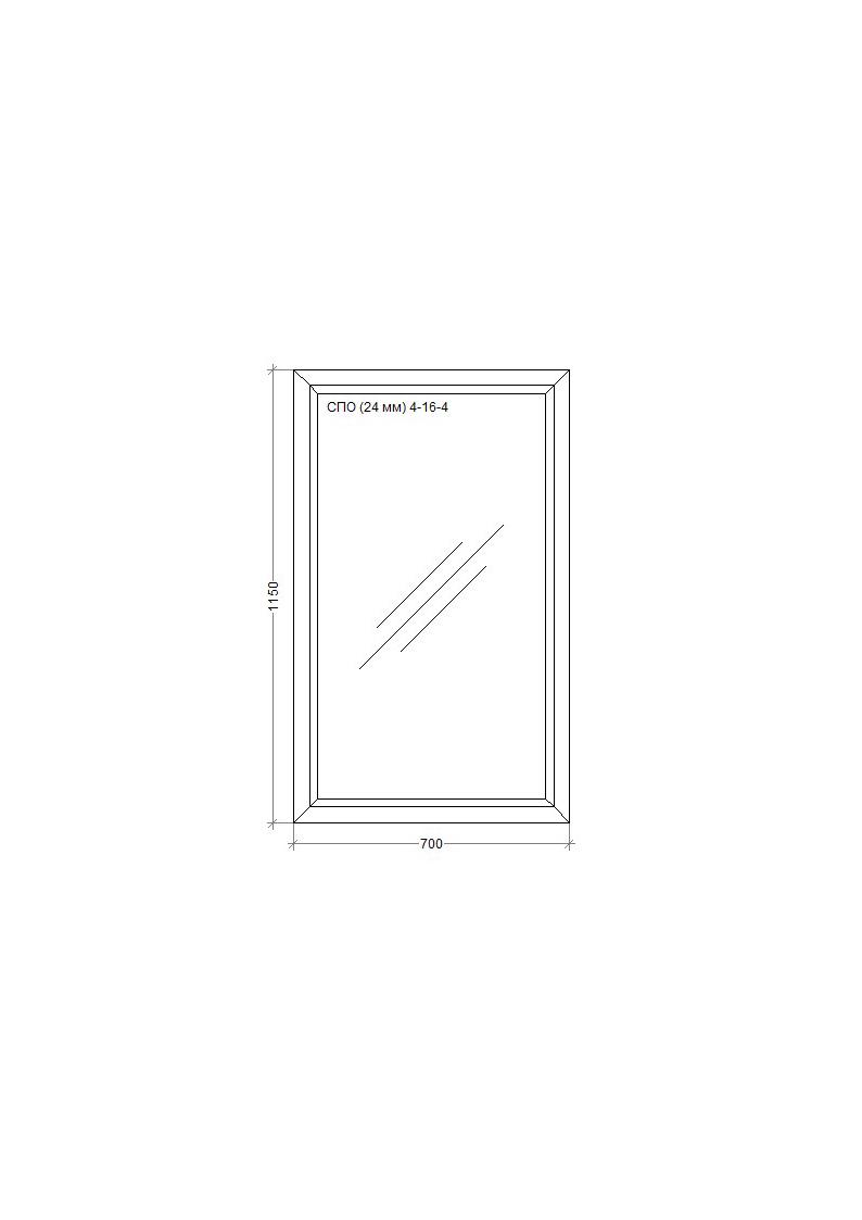 Окно металлопластиковое WDS MiroPlast глухое 700х1150 мм - фото 2 Окно металлопластиковое WDS MiroPlast глухое 700х1150 мм - фото 2