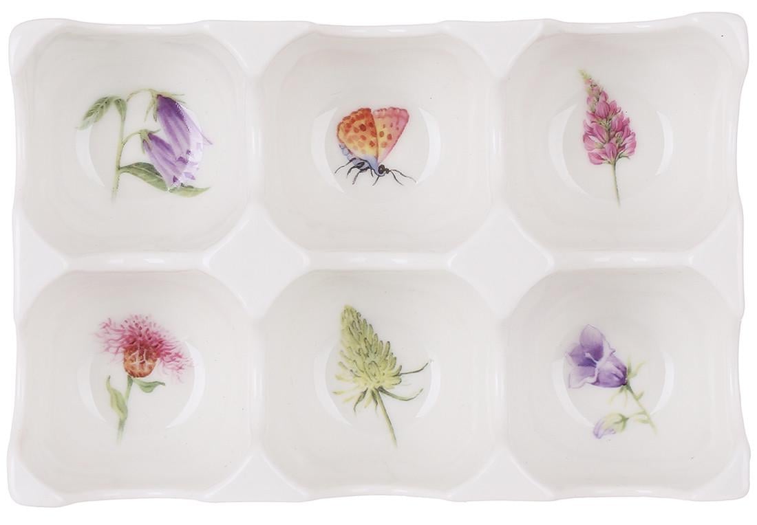 Подставка для яиц BonaDi Floral 15х10см фарфор на 6 шт. (K035)