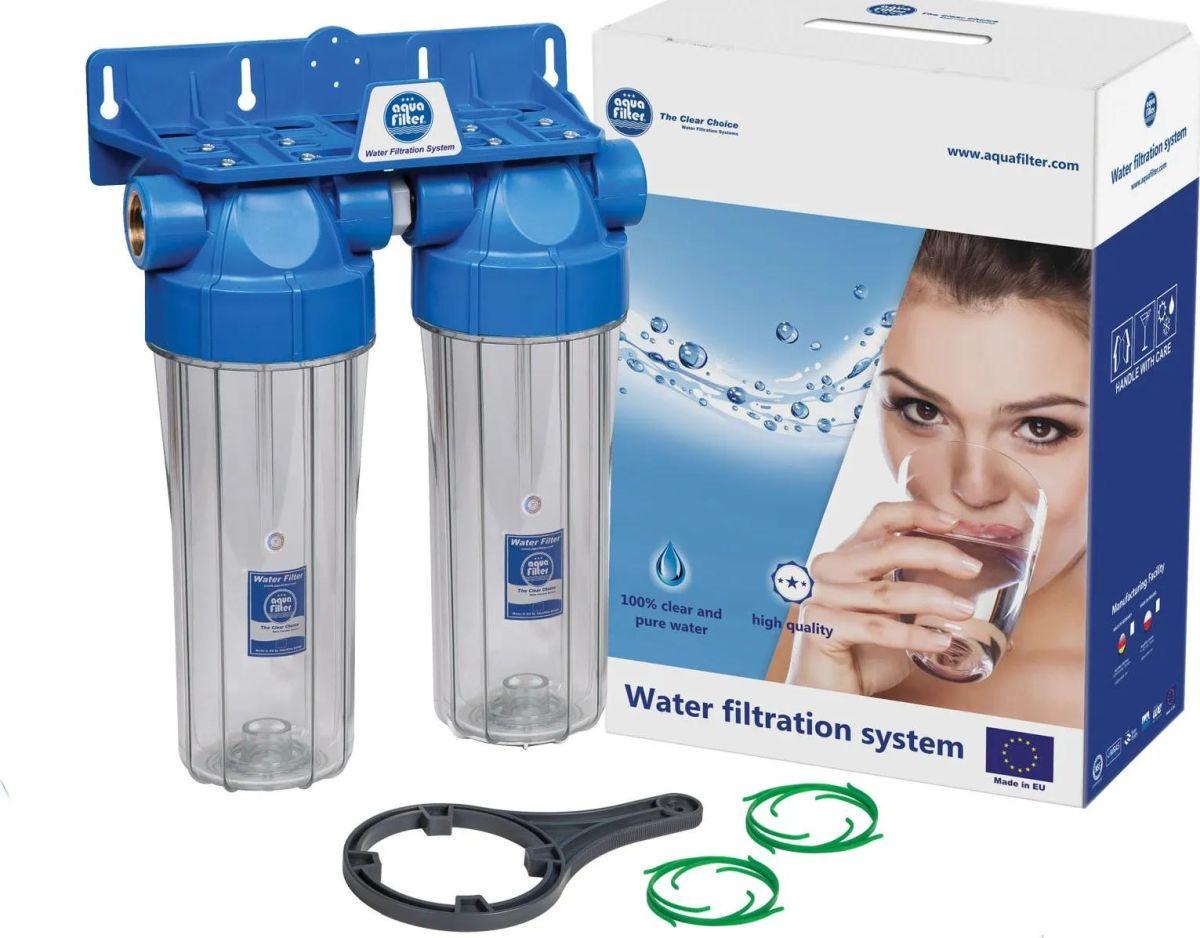 Фільтр магістральний двоступінчастий Aquafilter FHPRCL12-B-TWIN (30455071)