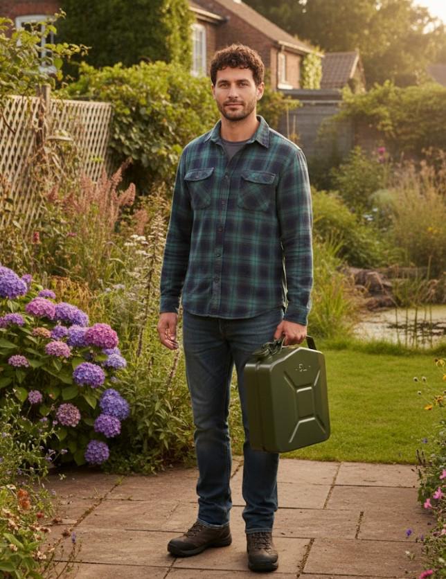 Каністра Lavita вертикальна сталева для зберігання палива або мастила 5 л (2104618809) - фото 5