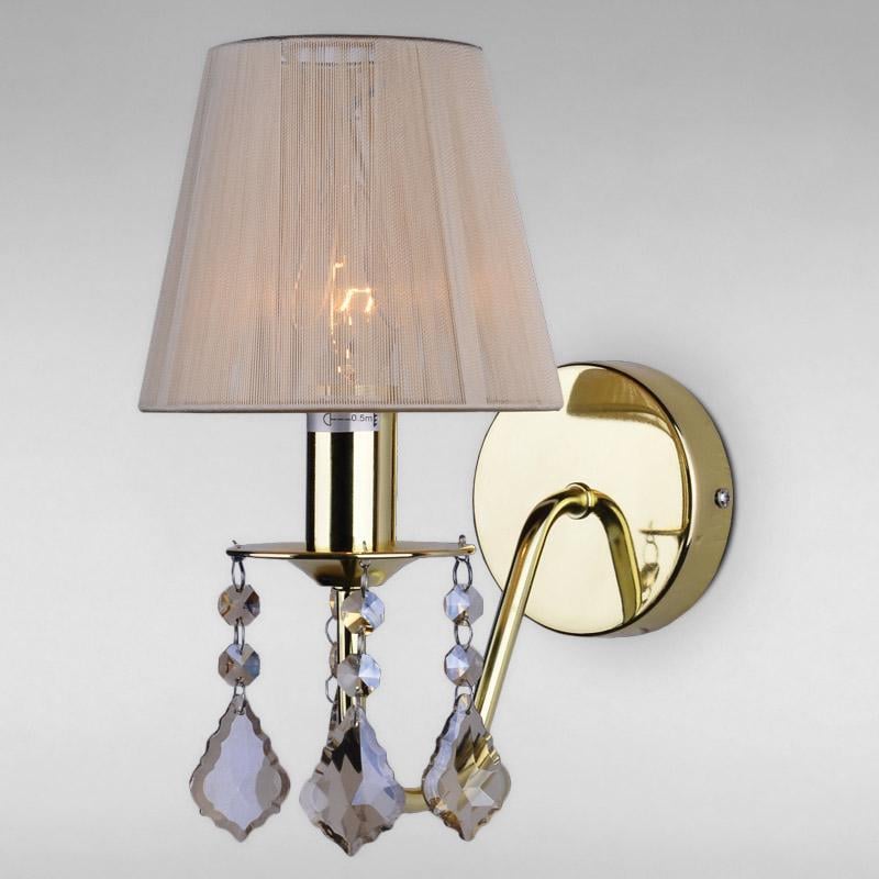 Бра настенное Light House LS-11489GD-1 GD с абажуром на одну лампу Золото/Слоновая кость