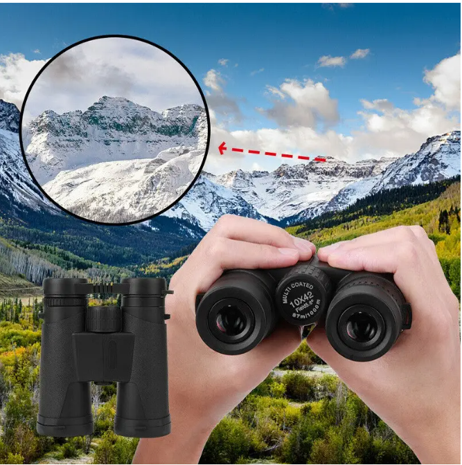 Бинокль туристический оптический Binoculars LD 214 10х42 Черный (3-4-7921) - фото 6