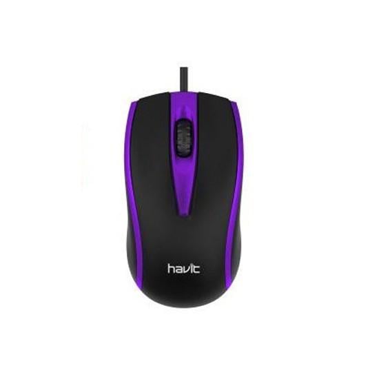 Мышь проводная Havit HV-MS871 USB 3 кл Purple (25257)