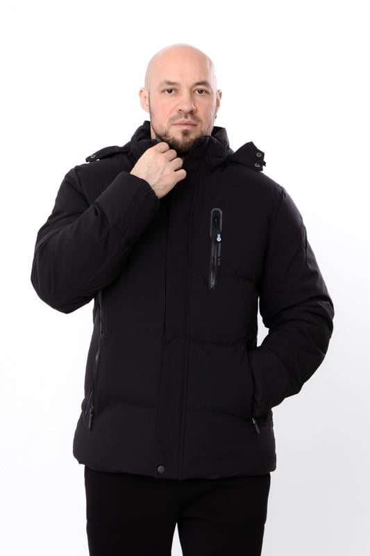 Куртка-пуховик чоловіча єврозима з відстібним капюшоном Носи Своє р. 50 Чорний (16241) - фото 7 Куртка-пуховик чоловіча єврозима з відстібним капюшоном Носи Своє р. 50 Чорний (16241) - фото 7