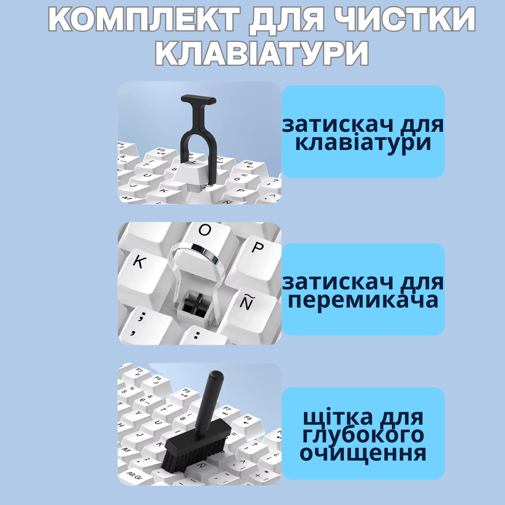 Набор для чистки гаджетов и подставка для клавиатуры 22в1 щетки для чистки клавиатуры и электроники - фото 4 Набор для чистки гаджетов и подставка для клавиатуры 22в1 щетки для чистки клавиатуры и электроники - фото 4