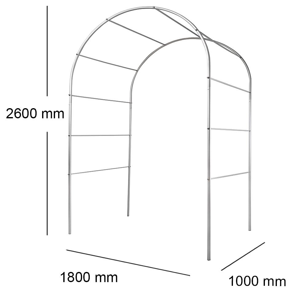 Опора для рослин арка садова 2600х1800х1000 мм d 20 мм/d 12 мм (АС-D20/D12-2600*1800*1000) - фото 2