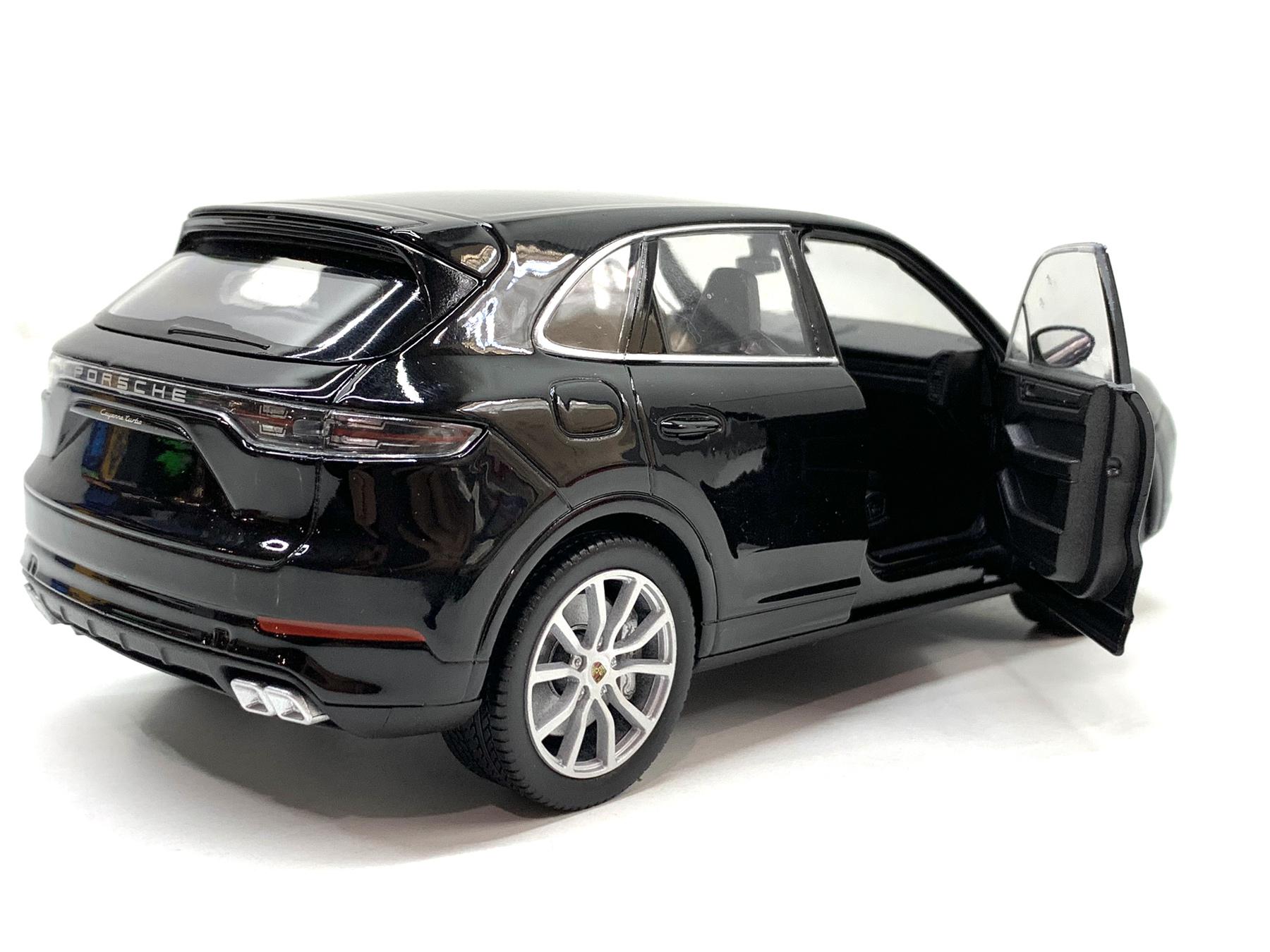 Машина Welly Nex Porsche Cayenne 1:24 инерционная открываются двери Вид 2 Черный (24092W) - фото 9