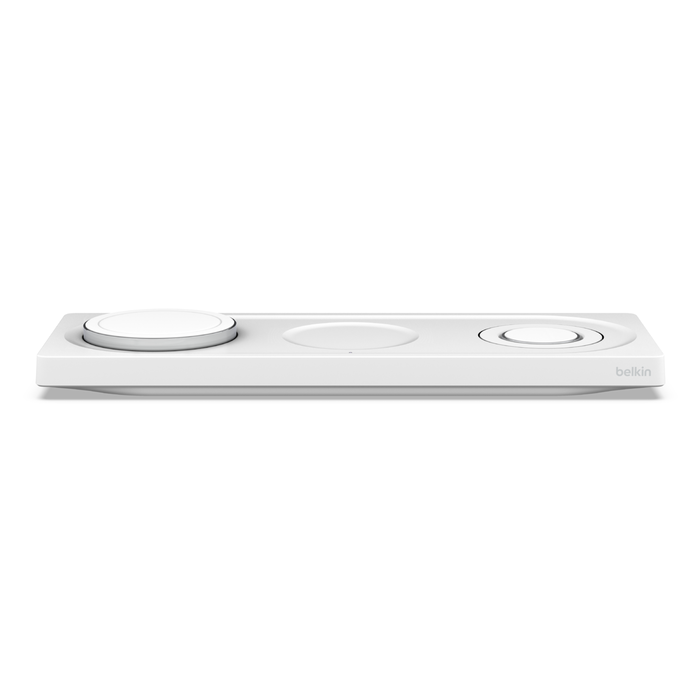 Зарядний пристрій бездротовий Belkin Boost Charge Pro 3-in-1 Wireless Charging Pad MagSafe White (HPU72, WIZ016vfWh) - фото 3