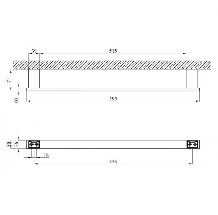 Полотенцедержатель Kroner KRP Edelstahl Kubus SCH3901 (CV025644) - фото 3