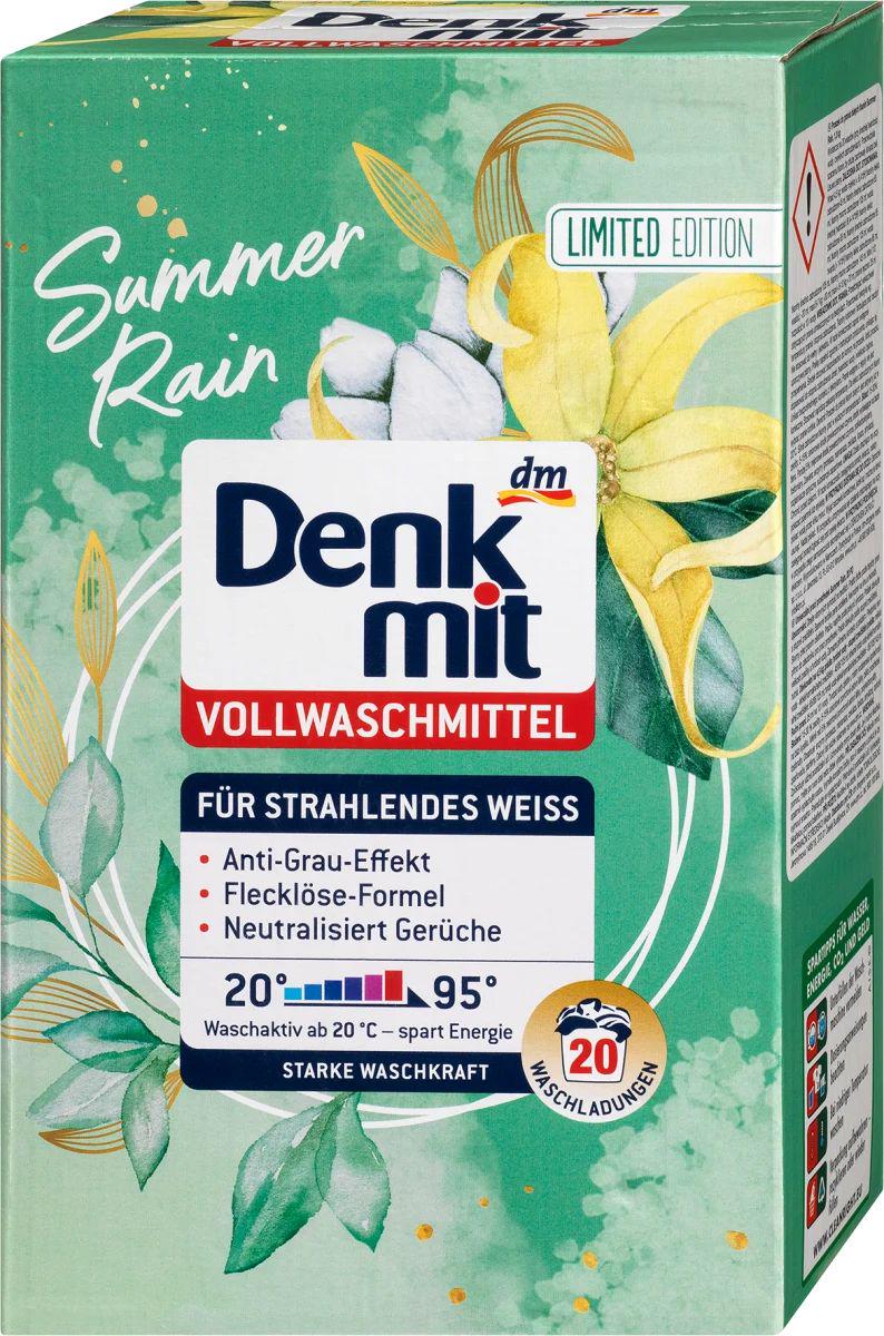 Пральний порошок Denkmit Vollwaschmittel Summer Rain 1,3 кг 20 циклів прання (15150)