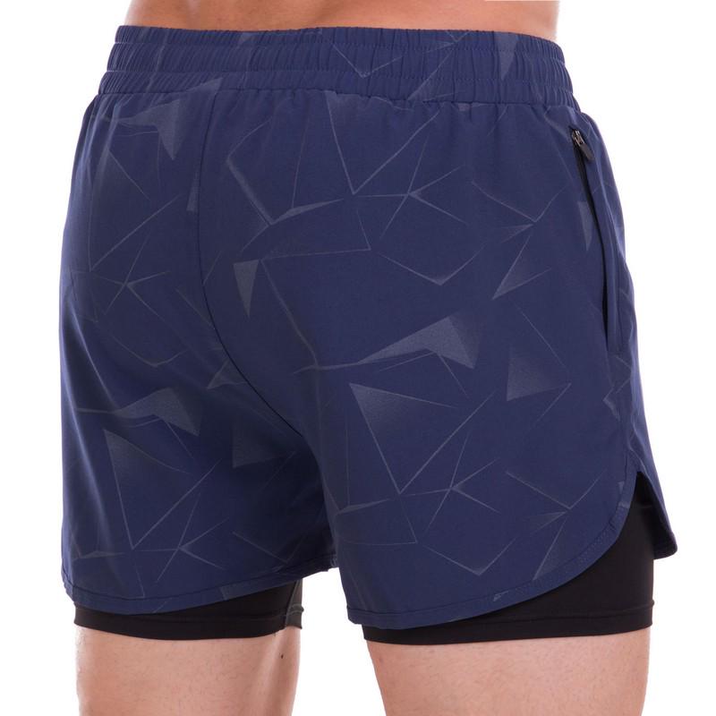 Шорти чоловічі спортивні Jason ST-5 подвійні 2XL Синій - фото 3 Шорти чоловічі спортивні Jason ST-5 подвійні 2XL Синій - фото 3