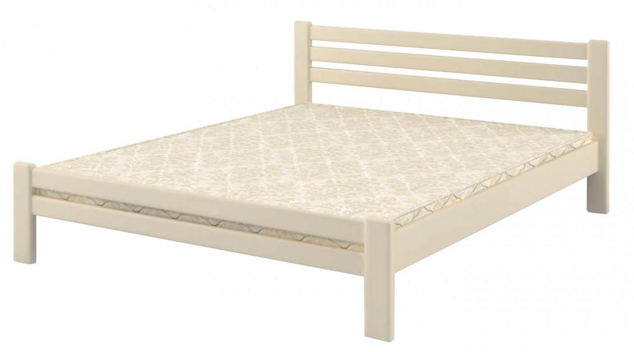 Кровать из натурального дерева сосна Stemma Премьера 140x200 см Слоновая кость (34520)