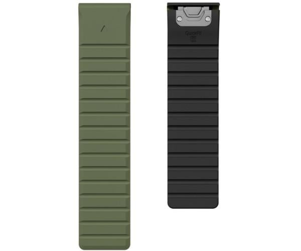 Ремешок Silicone Magnetic для смарт-часов Garmin Instinct 3 45 мм 22 мм Зеленый