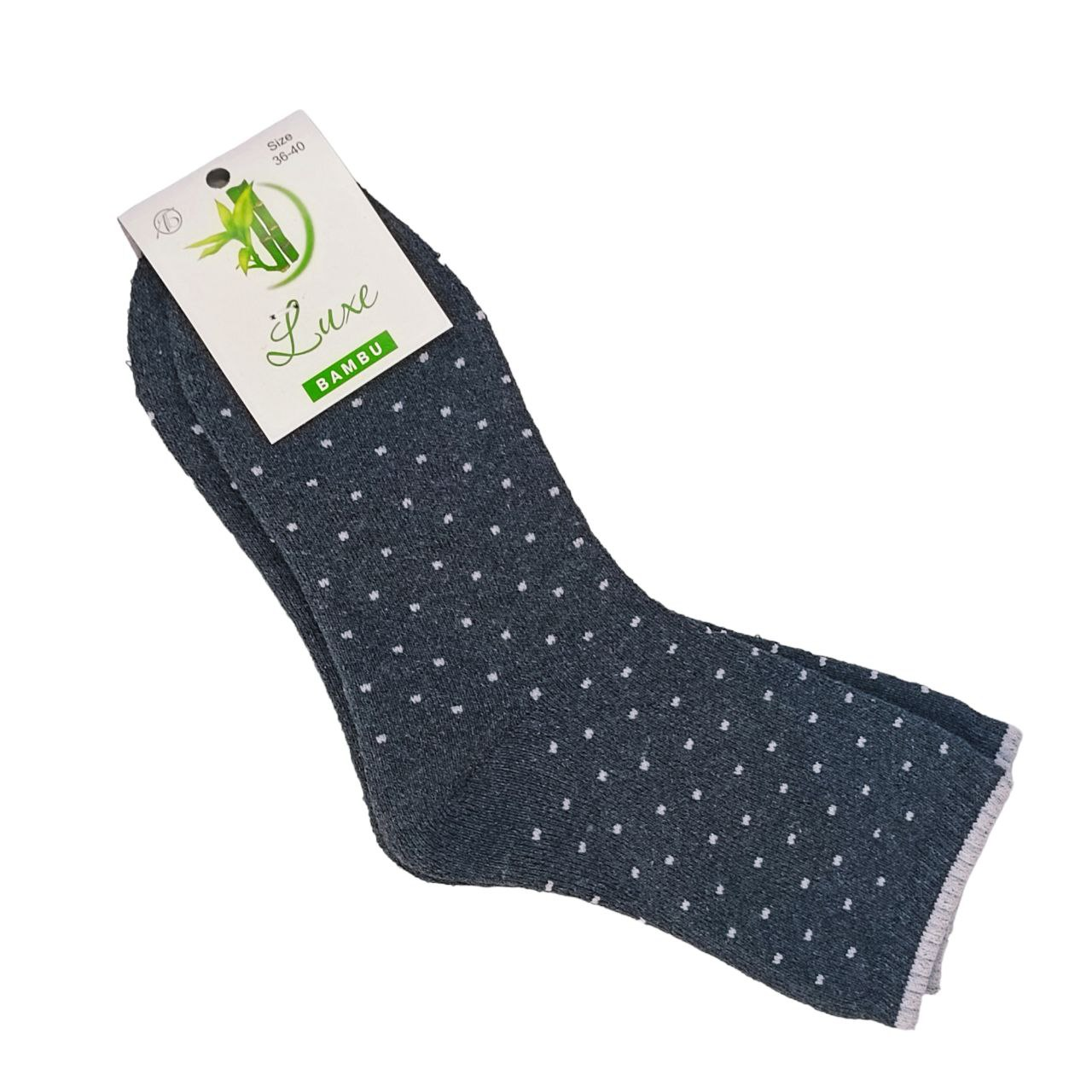 Носки женские Точки махровые высокие р. 36-40 Темно-серый (34236) - фото 3 Носки женские Точки махровые высокие р. 36-40 Темно-серый (34236) - фото 3