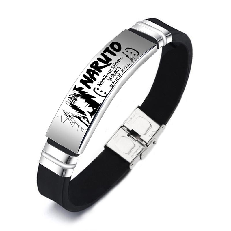 Браслет Namikaze Minato из медицинской стали на силиконовом ремешке 20 см (BSS-095)