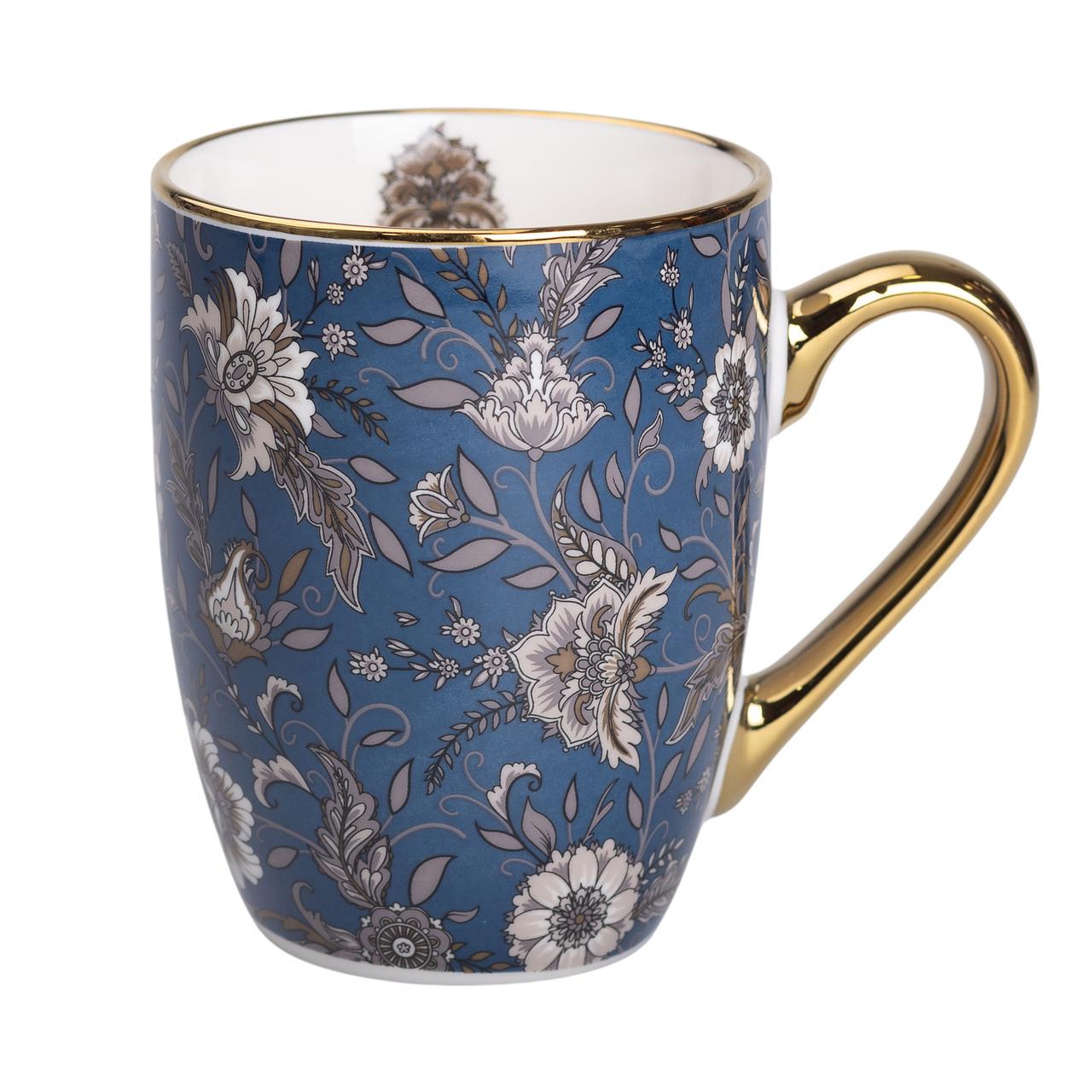 Чашка керамическая Light House с золотым ободком для чая и кофе 400 мл (LG-20167)