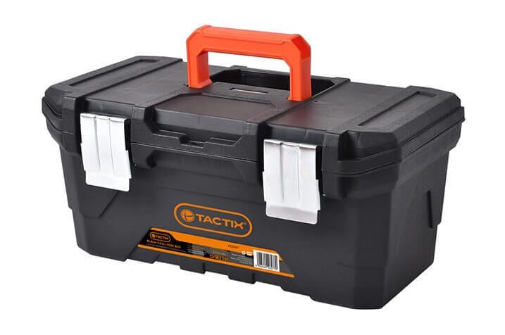 Ящик для инструмента Tactix 410x220x190 мм с металлическими застежками пластиковый (INSBXBXB0016041PT0)