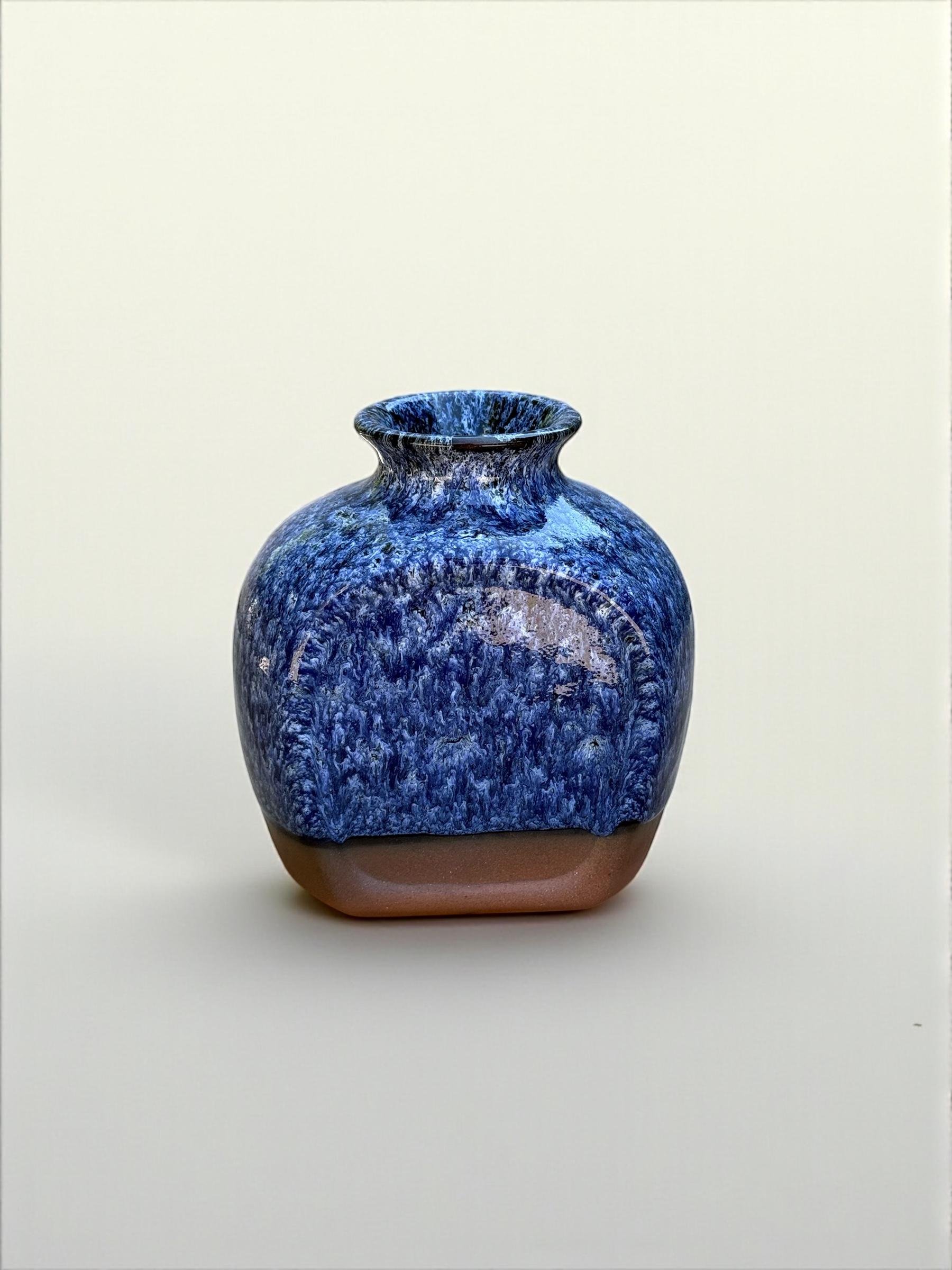 Ваза квадратная ручной работы 9,5 см Синий (28783970)