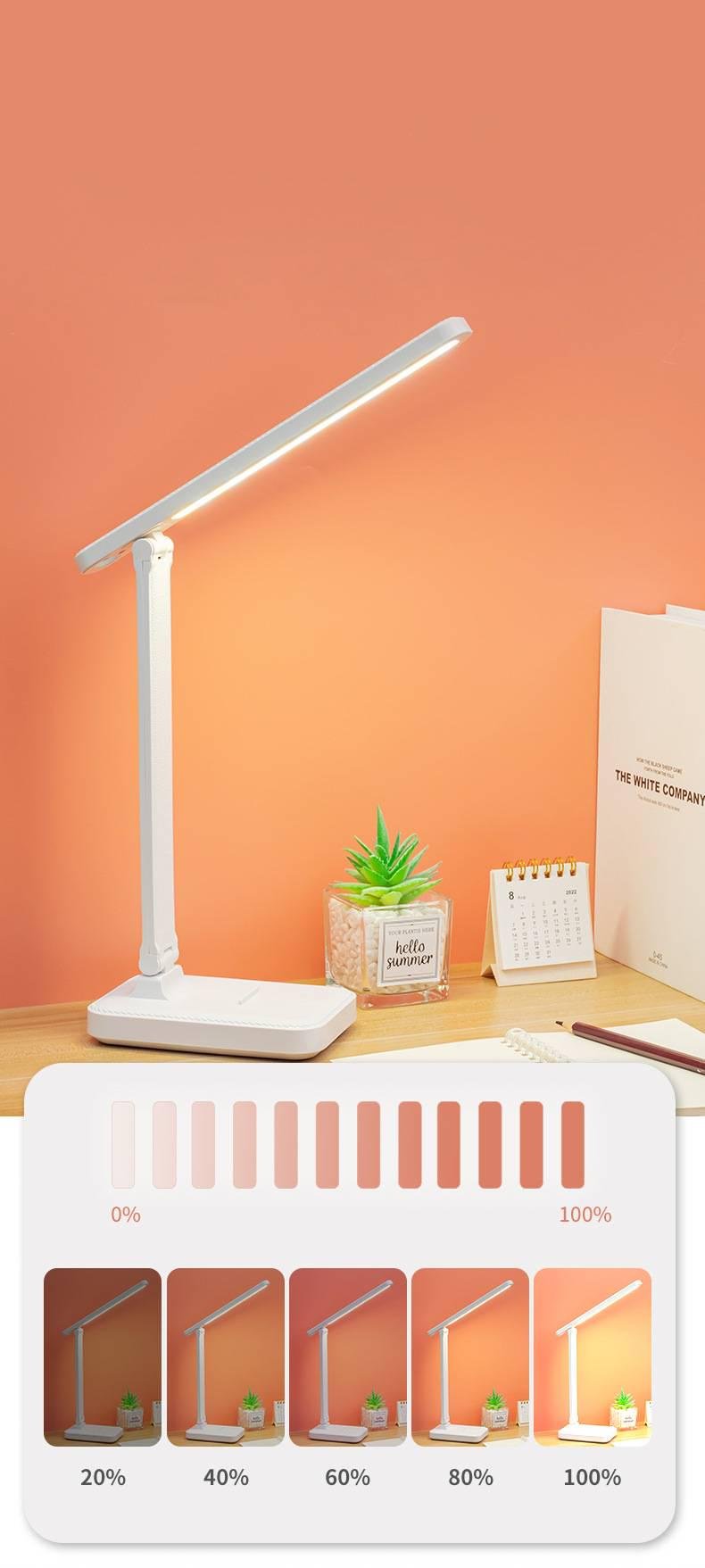 Настольная лампа светодиодная d 20 мм аккумуляторная 3 режима света с плавной регулировкой (3498) - фото 3