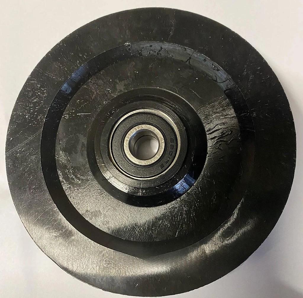 Ролик под трос U-образный Ø 120 мм пластиковый для ворот/блоков/подъемных механизмов (961278-12)