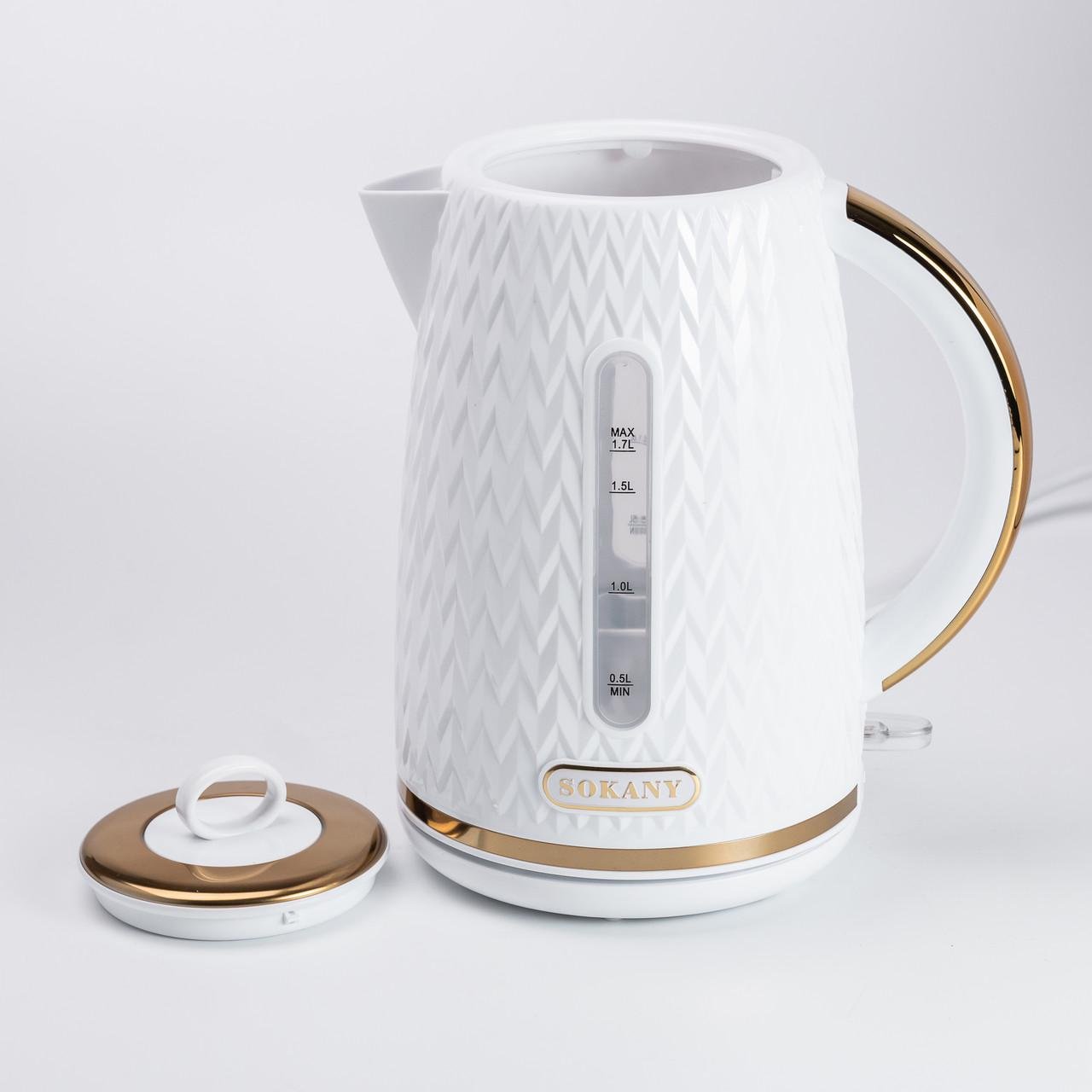 Чайник электрический Sokany SK-SH-1044 1,7 л Белый (4895)