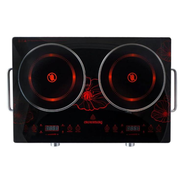 Плита настольная инфракрасная Crownberg CB1327 4000 Вт двухконфорочная (27419369)