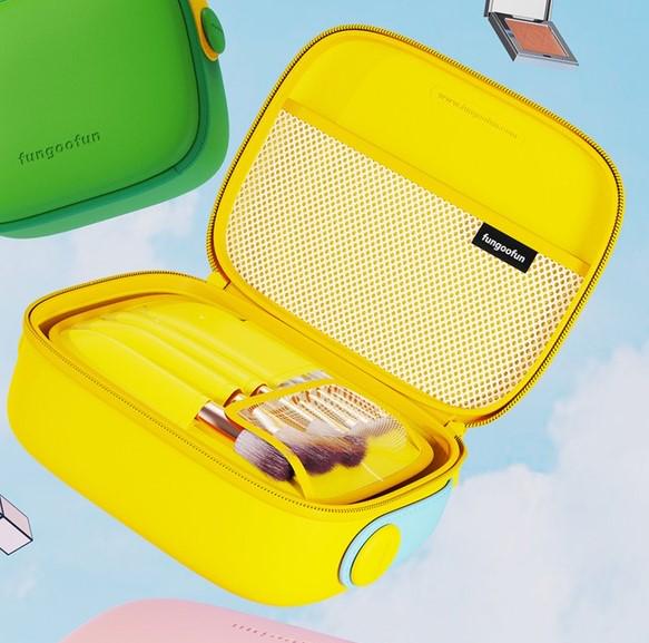 Косметичка Fungoofun EVA водонепроникна з відділеннями і вкладишем для пензликів Жовтий (906337) - фото 4 Косметичка Fungoofun EVA водонепроникна з відділеннями і вкладишем для пензликів Жовтий (906337) - фото 4