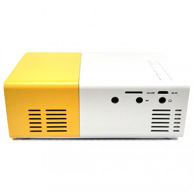 Портативный мини проектор LED Projector YG-300 White/Yellow - фото 3