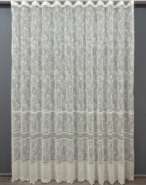 Тюль жаккард Мрамор Cale h 2,8 м Кремовый (1553т)