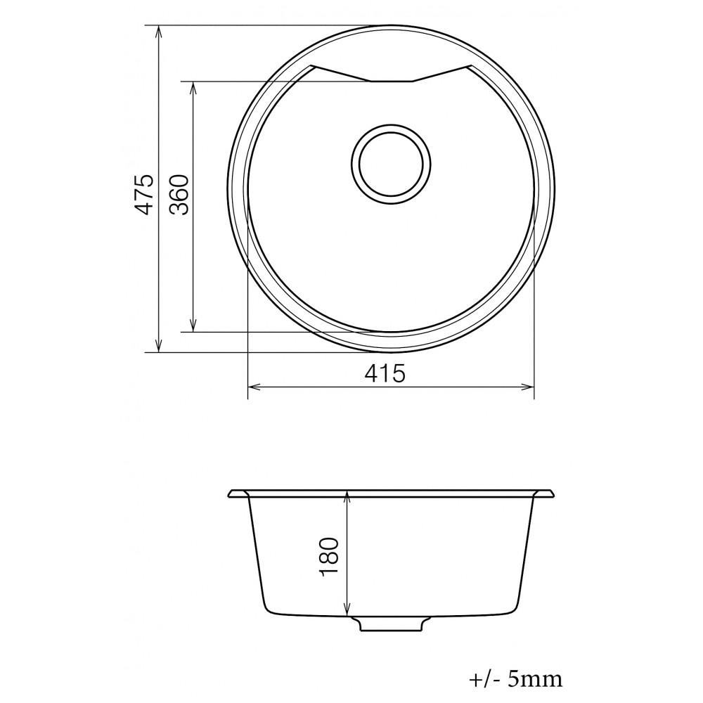 Кухонная мойка VANKOR Vena VMR 01.48 с сифоном Gray - фото 2