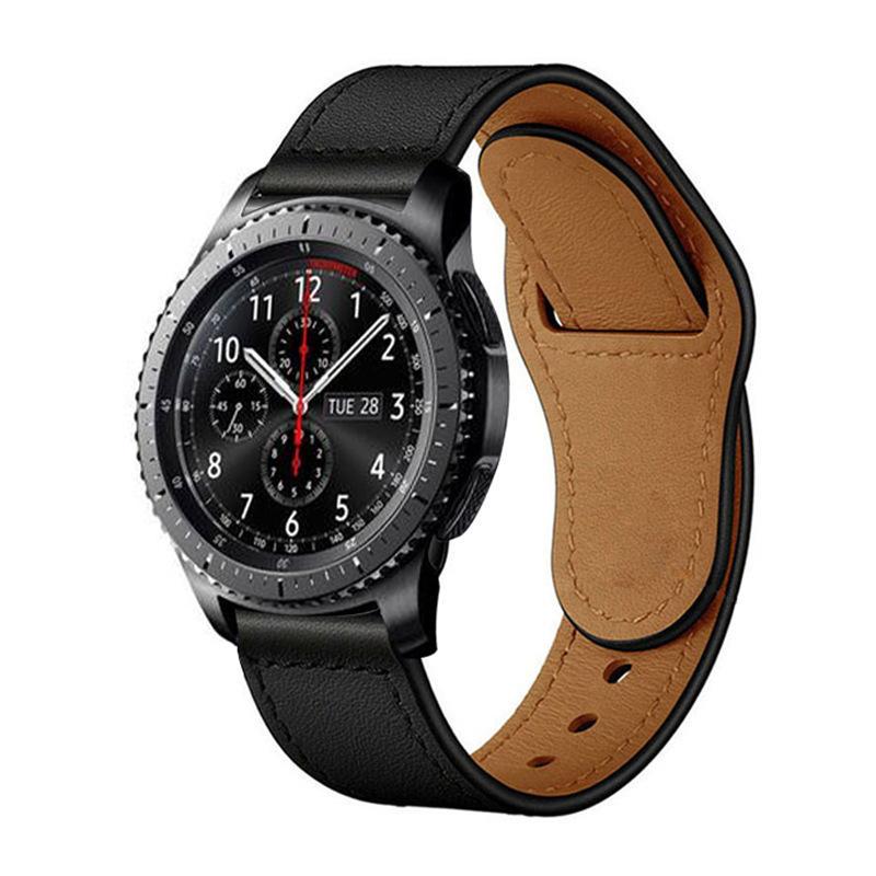 Ремінець для смарт-годиників Button Buckle Sport Leather шкіряний для Amazfit Bip Lite S U 20 мм Чорний (2249P)